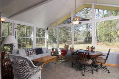 Sunroom with Large Windows